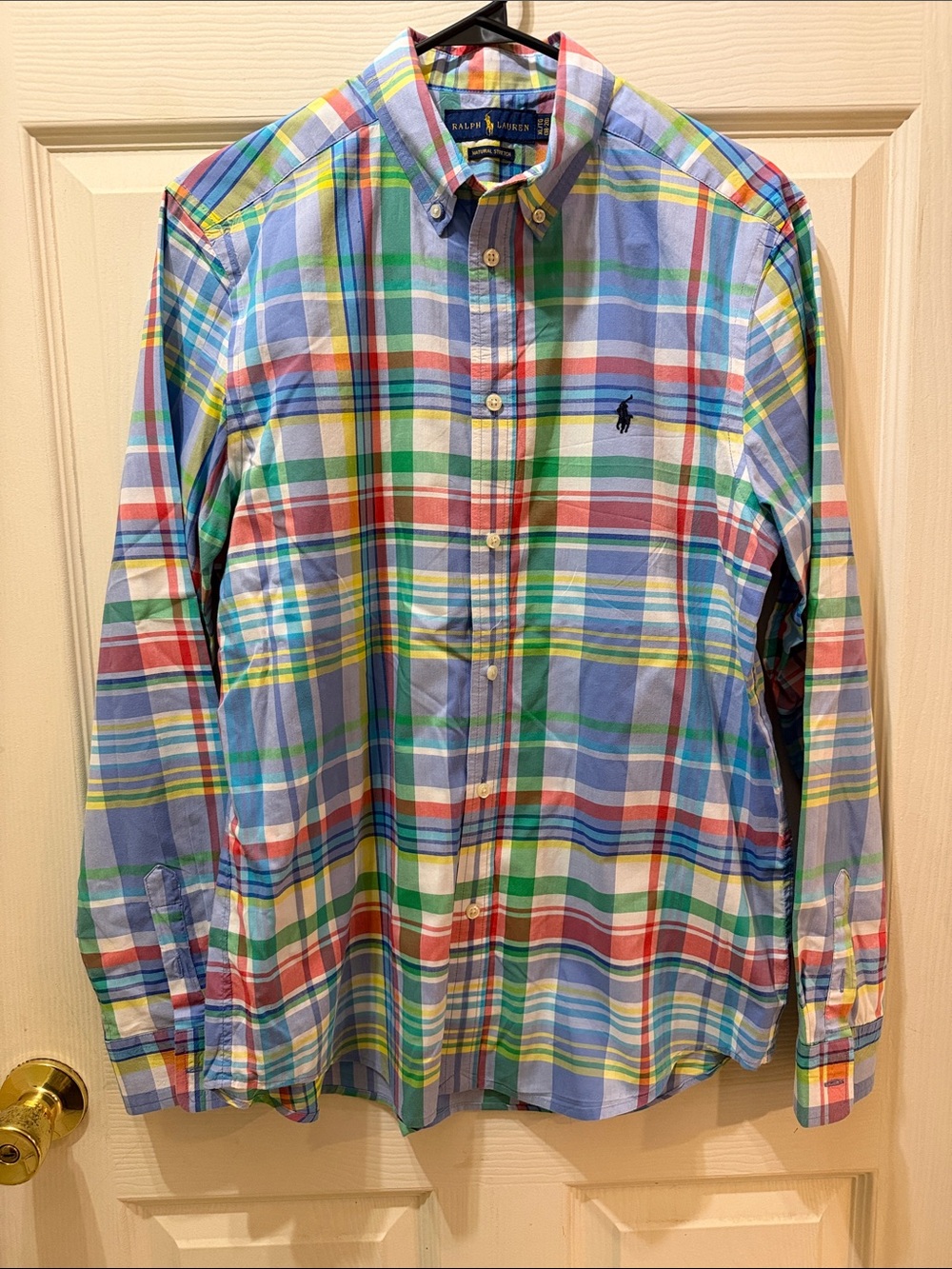 Ralph Lauren Plaid Button-Down Shirt - Blue/Green/Red/Yellow